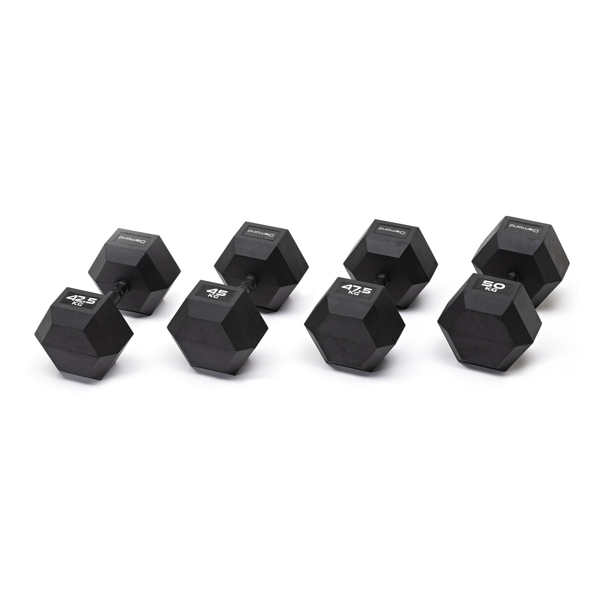 SET MANUBRI ESAGONALI - BLACK | 42,5 - 50 KG