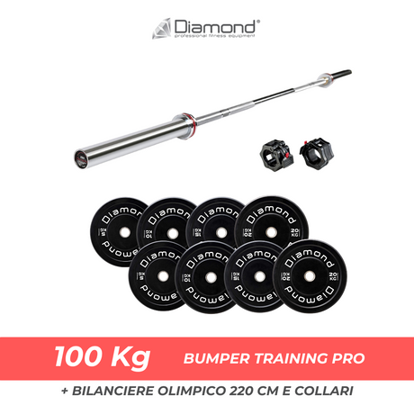 SET BUMPERS + BILANCIERE E COLLARI | 100 KG