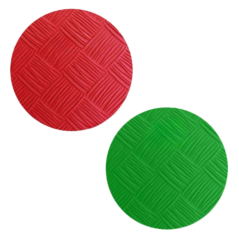 TATAMI REVERSIBILE - PAGLIA DI RISO | 30 - 50 MM - finitura rosso e verde