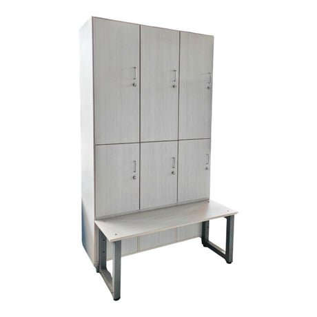 ARMADIETTO A 6 ANTE AFFIANCATE CON PANCA INTEGRATA