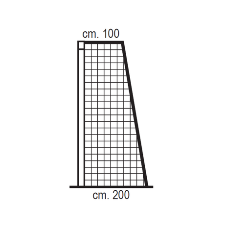 COPPIA RETI PER PORTE DA CALCIO REGOLAMENTARI – POLIETILENE Ø 3,5 MM | PROFONDITA' 100 x 200 CM
