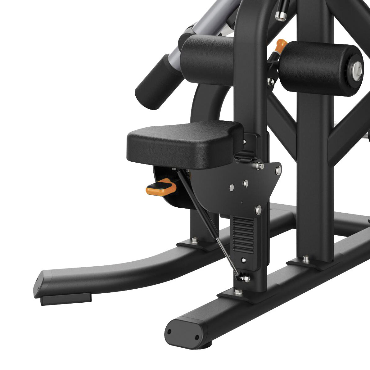 Toorx Professional FWX-8350 – dettaglio seduta e rulli fermacosce