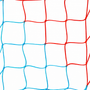 COPPIA RETI PER PORTE DA CALCIO REGOLAMENTARI – POLIETILENE Ø 3,5 MM | COLORATE