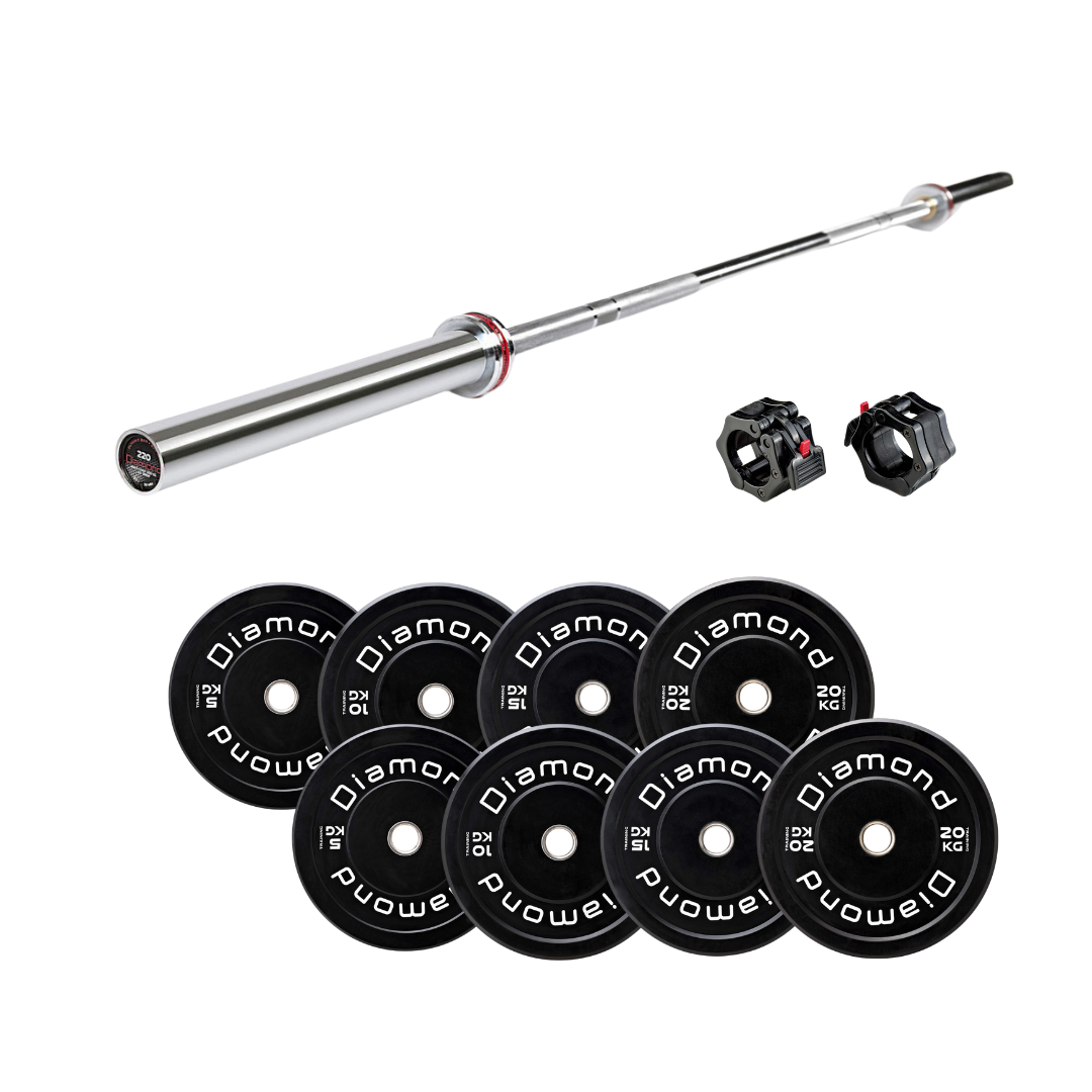 SET BUMPERS + BILANCIERE E COLLARI | 100 KG