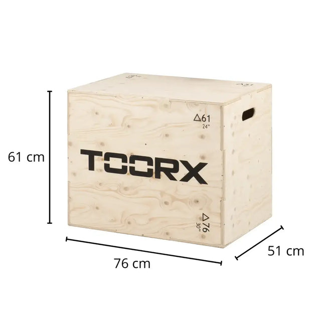 Plyo box Toorx AHF-140 su sfondo bianco