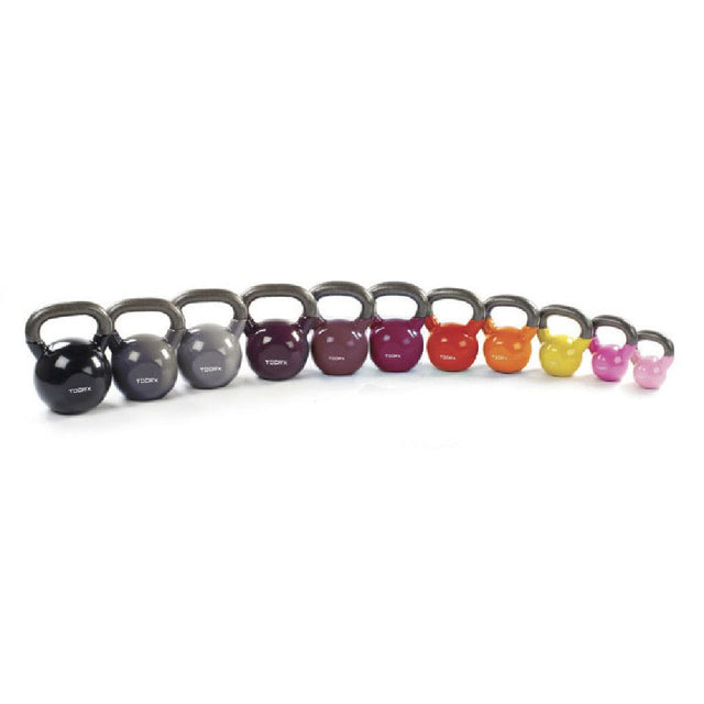 Gamma kettlebell Toorx KRV completa su fondo bianco