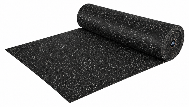 Rotolo Toorx PANT-24 gomma nera con EPDM grigio su fondo bianco