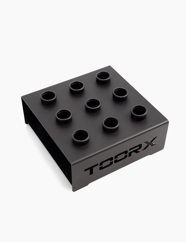 Rastrelliera Toorx RPB-9PRO completa, porta bilancieri olimpici da terra a nove posti