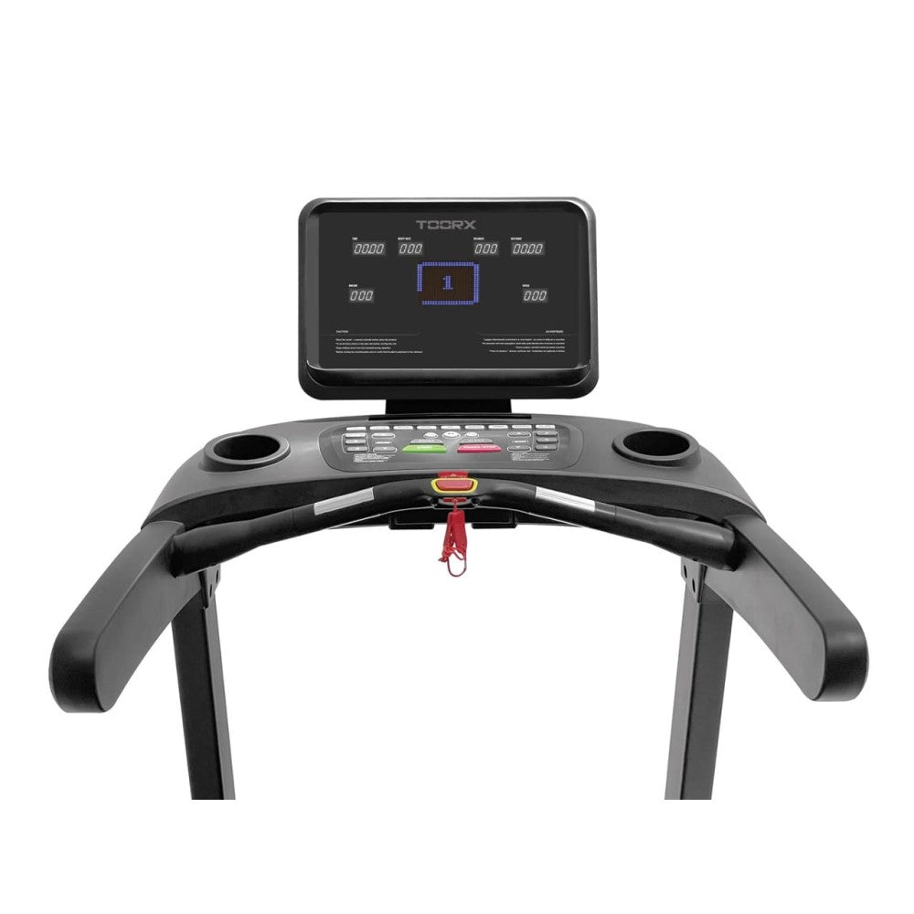 Toorx TRX-2000 dettaglio console LED, comandi e chiave di sicurezza